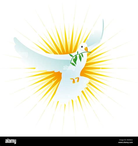 Illustrazione simbolica dello Spirito Santo, icona della Cresima o colomba stilizzata