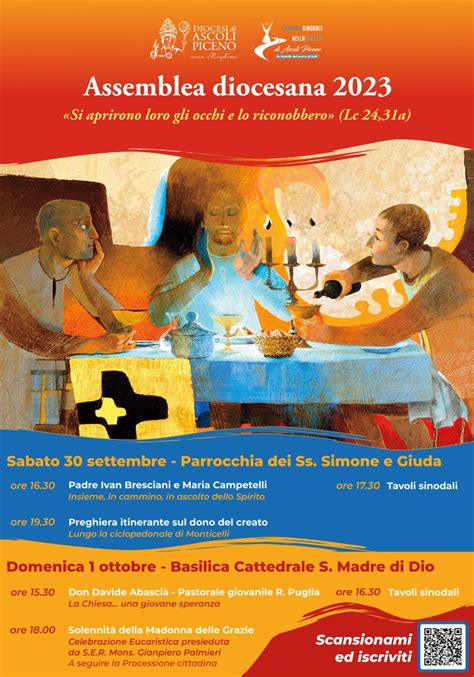 Infografica che illustra l'organigramma e le attività sinodali della Diocesi di Ascoli Piceno