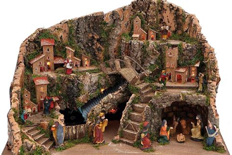 illustrazione di una famiglia che costruisce il presepe fai da te