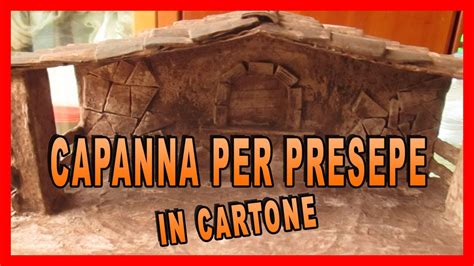 schema per costruire una capanna del presepe in cartone riciclato