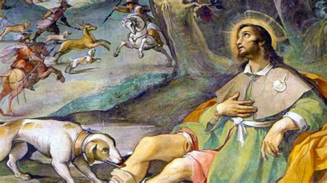 Illustrazione di San Rocco che assiste i malati di peste