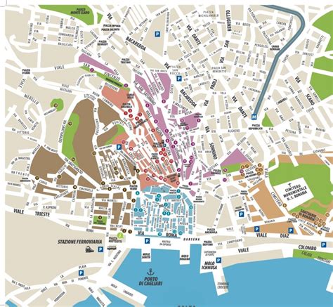 Mappa storica del quartiere Marina di Cagliari