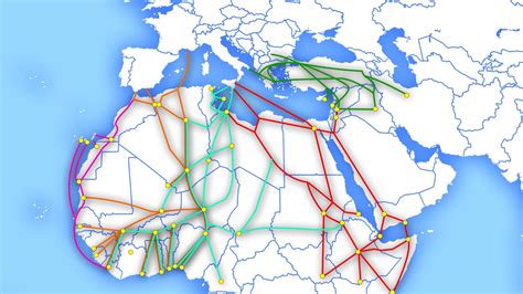 Mappa delle rotte migratorie di Abramo e delle città antiche menzionate nella Bibbia