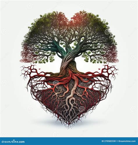 illustrazione di un albero con radici profonde che rappresentano la forza interiore