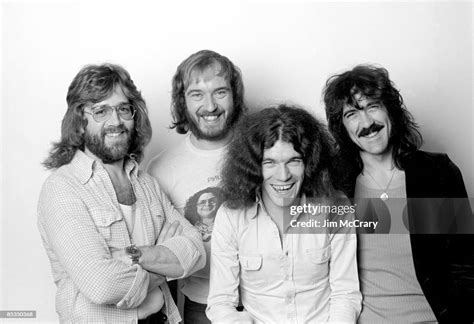 The original four members of Nazareth (Dan McCafferty, Manny Charlton, Pete Agnew, Darrell Sweet) posed in the late 1960s or early 1970s