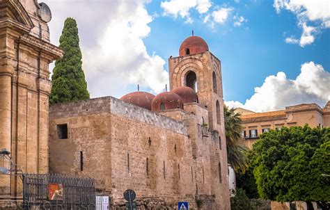 Pianta architettonica e prospetto esterno della chiesa di San Giovanni degli Eremiti a Palermo