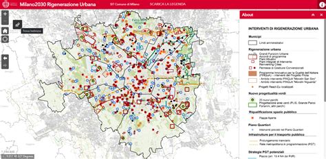 Mappa schematica degli interventi di manutenzione stradale e riqualificazione urbana nel comune