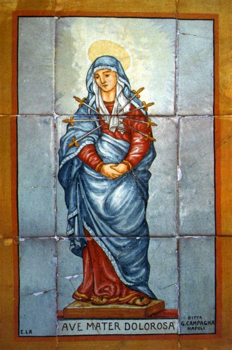 iconografia della Mater Dolorosa con sette spade nel cuore