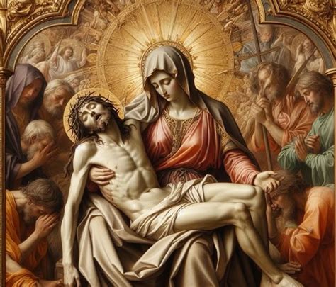 pietà, Maria tiene Gesù deposto dalla croce