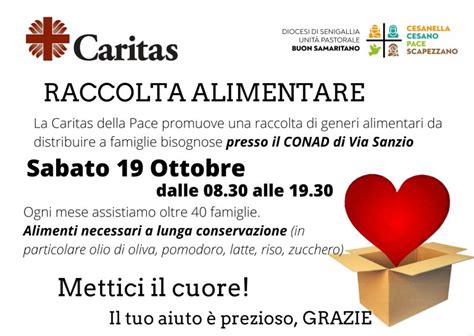 cesto per la raccolta alimentare Caritas in una chiesa o logo Caritas
