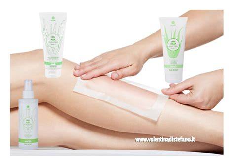 Foto di flaconi di prodotti a base di aloe o creme naturali
