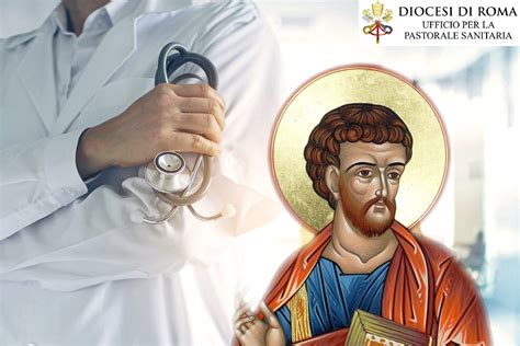 Raffigurazione di San Luca medico che visita un malato