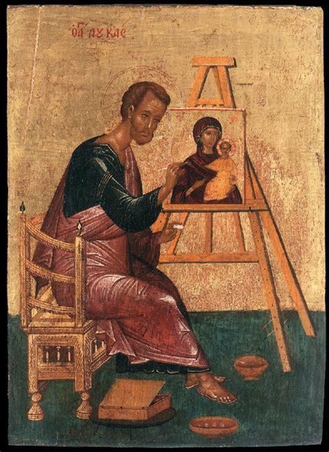 Icona di San Luca Evangelista che dipinge la Madonna col Bambino