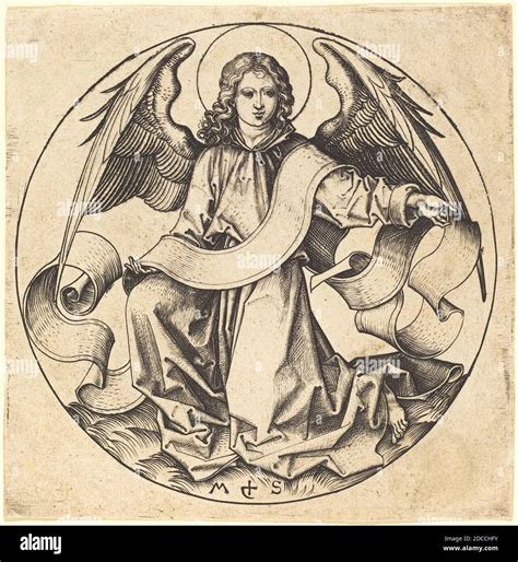 Infografica con i simboli dell'Evangelista Matteo (angelo, libro, penna)