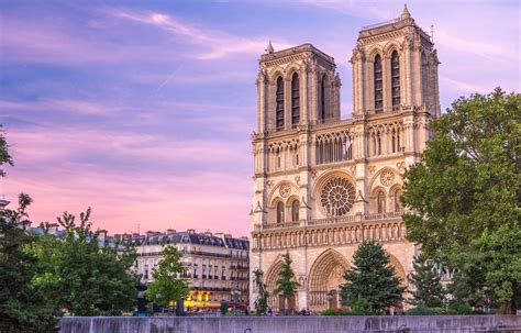 Veduta panoramica della cattedrale di Notre-Dame situata sull'Île-de-la-Cité a Parigi