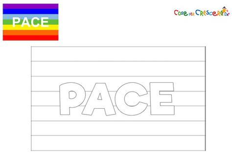 Bandiera della pace arcobaleno da colorare