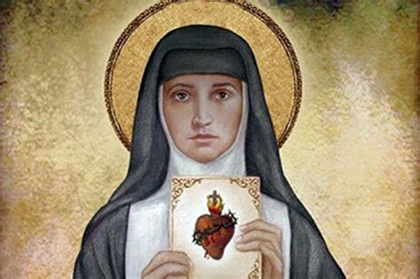 Ritratto iconografico di Santa Margherita Maria Alacoque con il Sacro Cuore di Gesù