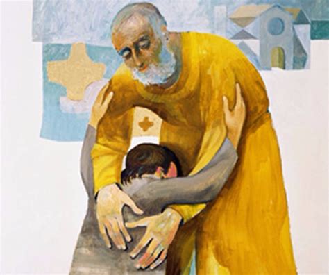 Rappresentazione iconografica del Padre misericordioso che accoglie il figlio prodigo