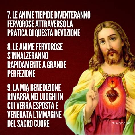 Infografica sulle 12 promesse del Sacro Cuore