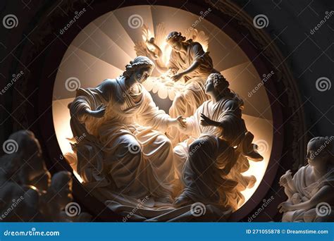 Una rappresentazione artistica della Trinità, con raggi di luce che simboleggiano la divinità.