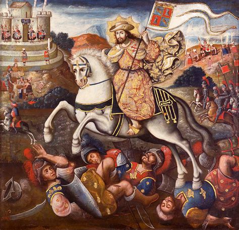 Rappresentazione storica di Santiago Matamoros durante la Reconquista