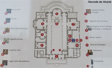 Mappa schematica della posizione della Basilica di Santa Maria Maggiore sul colle Esquilino a Roma