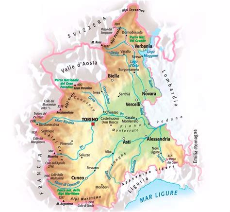 Mappa schematica dei principali complessi dei Sacri Monti tra Piemonte e Lombardia