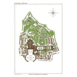 Mappa schematica della Città del Vaticano che evidenzia la vicinanza tra la Domus Sanctae Marthae e la Basilica di San Pietro.