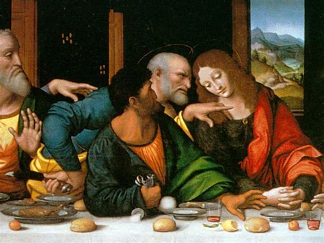 particolare di Giuda nell'Ultima Cena di Leonardo da Vinci