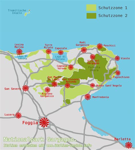 Mappa del percorso dell'Equiraduno nel territorio del Gargano, evidenziando il Santuario di San Pio e i sentieri naturali.
