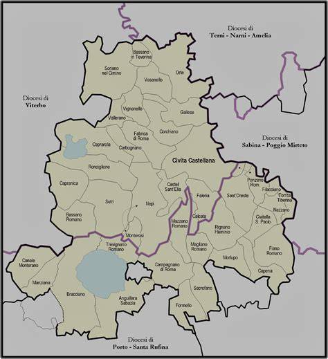 Mappa della Diocesi di Adria-Rovigo nel contesto del Triveneto