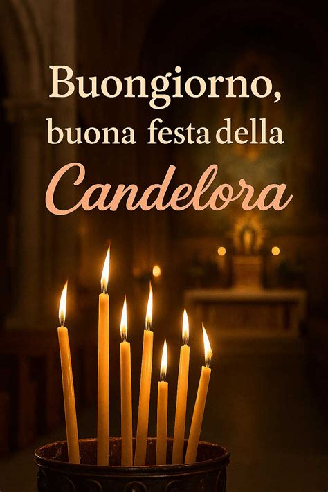 Illustrazione che rappresenta la festa della Candelora con candele benedette e simboli religiosi.