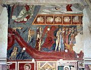 Dettaglio del Giudizio Universale affrescato da Rinaldo da Taranto