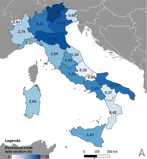 Mappa della distribuzione regionale del nome Graziella in Italia