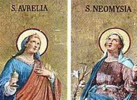 Illustrazione storica: Rappresentazione iconografica delle figure delle Sante Aurelia e Neomisia