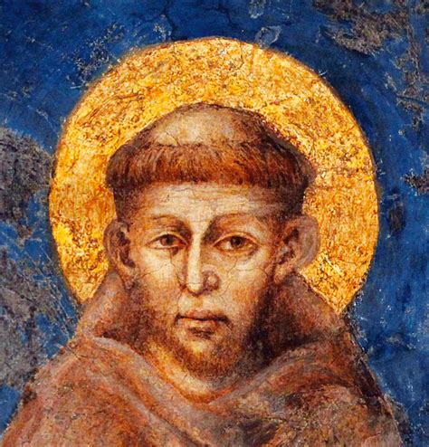 Ritratto iconografico di San Francesco d'Assisi in meditazione immerso nel paesaggio umbro