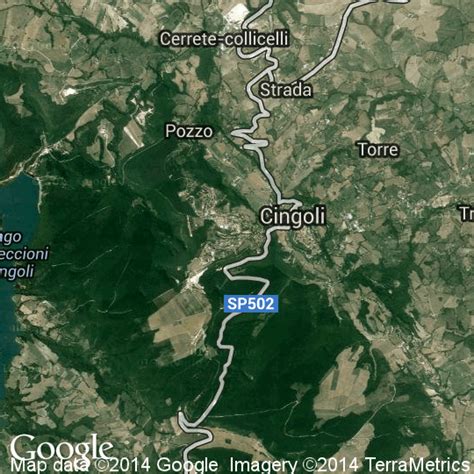 Mappa delle chiese a Cingoli e Troviggiano