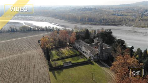vista panoramica dell'Abbazia di Santa Bona con il fiume Piave
