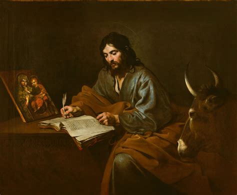 Illustrazione storica di San Luca Evangelista con i suoi attributi iconografici