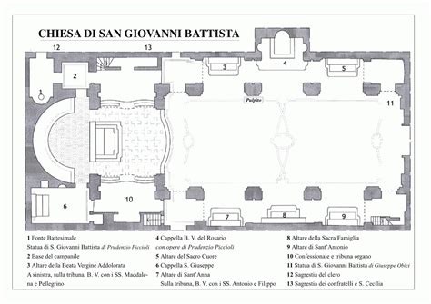 Pianta della chiesa di San Giovanni Battista a Lumezzane