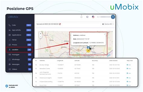 Mappa interattiva o screenshot dell'interfaccia web che mostra la funzione di localizzazione per i pazienti