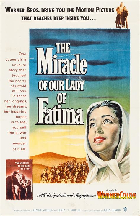 Locandina storica del film The Miracle of Our Lady of Fatima del 1952
