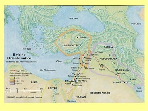 Mappa storica dell'espansione dell'aramaico nel Vicino Oriente