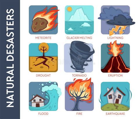 Illustrazione di eventi apocalittici o catastrofi naturali