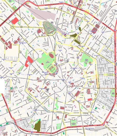 mappa del centro di Milano con evidenziate le sedi di via Buonarroti e del PIME