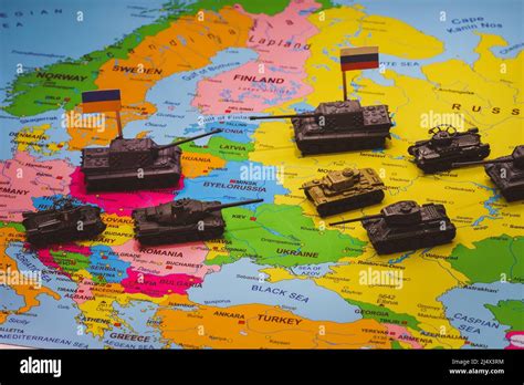 Mappa dell'Europa orientale con evidenziata l'area di conflitto ucraina