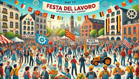 Illustrazione del concetto di famiglia, lavoro e festa