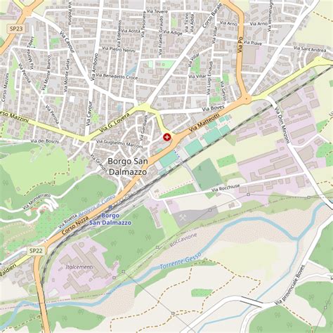 Mappa della zona di Borgo San Dalmazzo che indica la posizione della nuova residenza 