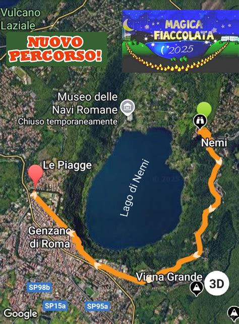Foto panoramica o illustrazione del percorso della Fiaccolata