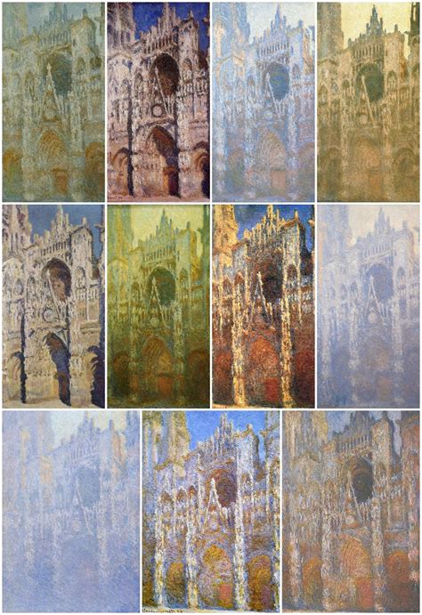 Dettaglio ravvicinato di un dipinto della Cattedrale di Rouen di Monet, che mostra la texture materica